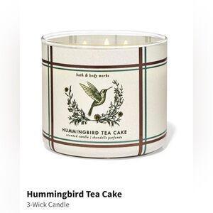 NWT! Bath & Body Works Hummingbird Tea Cake Candle